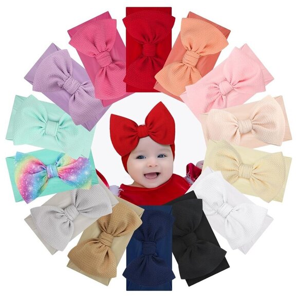 Baby Headbands Handmade Nylon with Hair Bows for Newborns and Kids main image 9